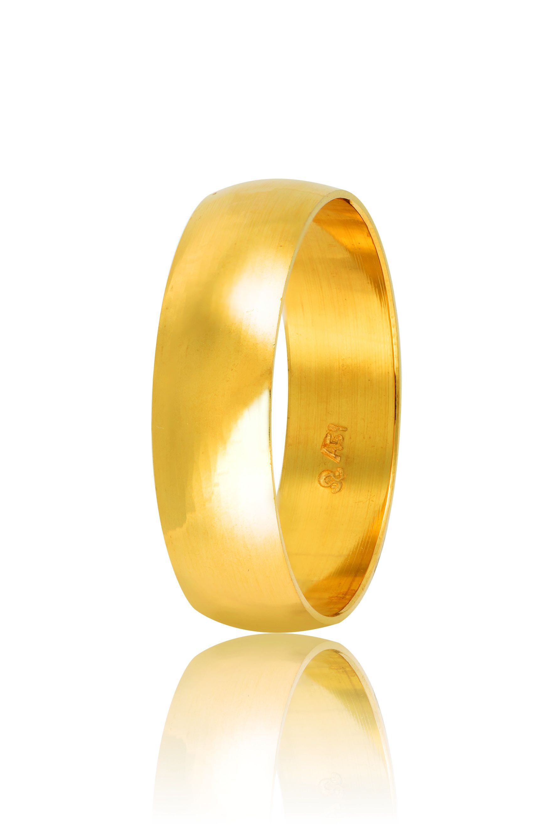 Golden wedding rings 6mm (code HR4Ay)